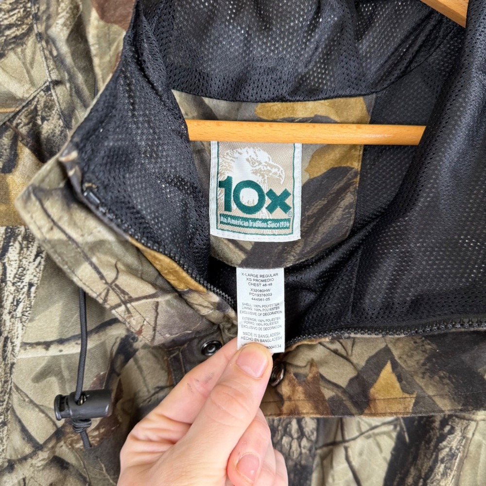 10x Mens Realtree Hardwoods Camo Jacket Hooded Hunting Coat XL X32080HW - Picture 6 of 8